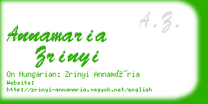 annamaria zrinyi business card